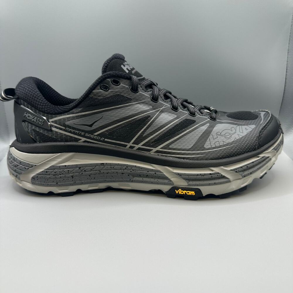Hoka One Mafate Speed 2 Men Size 9 Black Trail Running Shoes 1126851 BCSTL NEW